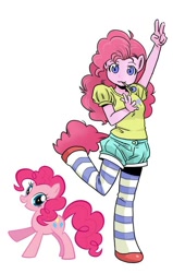 Size: 500x788 | Tagged: safe, artist:shepherd0821, pinkie pie, anthro, unguligrade anthro, ambiguous facial structure