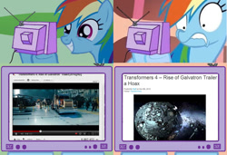 Size: 1318x900 | Tagged: safe, rainbow dash, pegasus, pony, exploitable meme, meme, transformers, tv meme