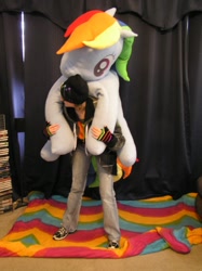 Size: 766x1024 | Tagged: safe, artist:rawrsuitgirl, rainbow dash, irl, photo, plushie