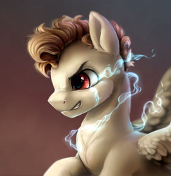 Size: 2855x2955 | Tagged: safe, artist:rysunkowasucharia, oc, oc:kody, pegasus, pony, high res, male, solo, teeth