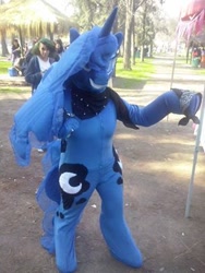 Size: 296x394 | Tagged: safe, princess luna, human, clothes, cosplay, costume, fursuit, irl, irl human, photo