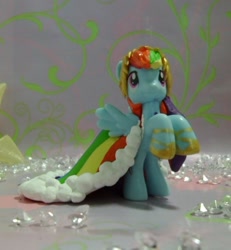 Size: 500x541 | Tagged: safe, artist:sanadaookmai, rainbow dash, pony, clothes, custom, doll, dress, gala dress, irl, photo, toy