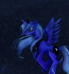 Size: 1000x1080 | Tagged: safe, artist:tepidwhiff, princess luna, alicorn, pony, female, horn, mare, simple background, solo