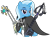 Size: 3037x2256 | Tagged: safe, artist:sketchmcreations, derpibooru import, trixie, pony, unicorn, clothes, coat, dual wield, female, keyblade, kingdom hearts, lidded eyes, looking at you, mare, nobody, oathkeeper, oblivion, organization xiii, raised hoof, roxas, simple background, smiling, transparent background, vector, weapon