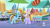 Size: 848x469 | Tagged: safe, screencap, amber waves, rainbow dash, crystal pony, pegasus, pony, the crystal empire, lidded eyes, pie