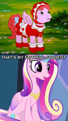 Size: 477x851 | Tagged: safe, heart throb, princess cadance, alicorn, pegasus, pony, g1, g4, my little pony 'n friends, female, headcanon, image macro, meme, that's my x