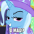 Size: 350x350 | Tagged: safe, derpibooru import, edit, edited screencap, screencap, trixie, pony, unicorn, no second prances, bedroom eyes, caption, exploitable meme, female, grin, image macro, looking at you, mare, meme, no second glances, raised eyebrow, smirk, solo, text, trixie yells at everything, u mad