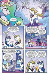 Size: 1041x1600 | Tagged: safe, artist:tonyfleecs, idw, prince blueblood, princess cadance, princess celestia, princess luna, shining armor, twilight sparkle, twilight sparkle (alicorn), alicorn, pony, unicorn, spoiler:comic, spoiler:comicff26, female, mare, preview