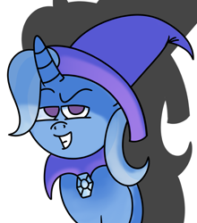 Size: 953x1082 | Tagged: safe, artist:pastelhorses, derpibooru import, trixie, pony, unicorn, no second prances, female, grin, mare, no second glances, smirk, solo