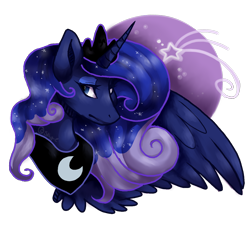 Size: 1200x1151 | Tagged: safe, artist:belovedfoxx, princess luna, alicorn, pony, female, horn, mare, simple background, solo, transparent background