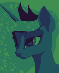 Size: 1815x2269 | Tagged: safe, artist:ruby, princess luna, alicorn, pony, color palette, limited palette, solo