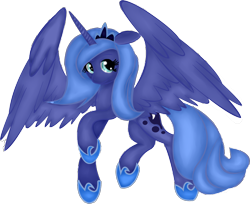 Size: 1158x943 | Tagged: safe, artist:xw3r3w0lfx, princess luna, alicorn, pony, female, horn, mare, s1 luna, solo