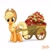 Size: 1024x1024 | Tagged: safe, artist:mysticalpha, applejack, earth pony, pony, apple, cart, hat, simple background, solo, white background