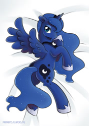 Size: 600x844 | Tagged: safe, artist:piripaints, princess luna, alicorn, pony, body pillow, body pillow design, plot, solo