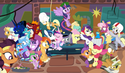 Size: 1465x860 | Tagged: safe, artist:dm29, apple bloom, applejack, boulder (pet), cheerilee, coco pommel, daring do, derpy hooves, fluttershy, garble, gourmand ramsay, maud pie, princess cadance, princess ember, princess flurry heart, princess luna, quibble pants, rainbow dash, rarity, saffron masala, shining armor, snowfall frost, spike, starlight glimmer, sunburst, tender taps, trixie, twilight sparkle, twilight sparkle (alicorn), zephyr breeze, alicorn, dragon, earth pony, pegasus, pony, unicorn, a hearth's warming tail, applejack's "day" off, flutter brutter, gauntlet of fire, newbie dash, no second prances, on your marks, spice up your life, stranger than fan fiction, the cart before the ponies, the crystalling, the gift of the maud pie, the saddle row review, angel rarity, backwards cutie mark, bathrobe, beach chair, bloodstone scepter, body pillow, broom, cheerileeder, cheerleader, clothes, cold, cracked armor, crossing the memes, cutie mark, dancing, devil rarity, dragon lord spike, emble, female, filly, first half of season 6, garble's hugs, gordon ramsay, handkerchief, hat, hearth's warming, hiatus, male, meme, menu, now you're thinking with portals, portal, present, rainbow trash, safety goggles, shipping, sick, sofa, speed racer, spirit of hearth's warming yet to come, straight, sweeping, sweepsweepsweep, tenderbloom, the cmc's cutie marks, the meme continues, the story so far of season 6, this isn't even my final form, tissue, toolbelt, top hat, towel, trash can, twilight sweeple, wall of tags, wonderbolts uniform
