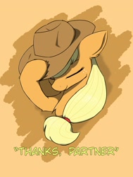 Size: 2581x3414 | Tagged: safe, artist:d.w.h.cn, applejack, earth pony, pony, applejack's hat, bust, cowboy hat, eyes closed, female, freckles, hat, mare, solo