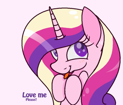 Size: 741x633 | Tagged: safe, artist:anny-pony, princess cadance, alicorn, pony, blushing, cute, cutedance, solo, tongue out