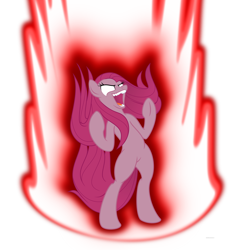 Size: 6000x6199 | Tagged: safe, artist:randomlywhimsical, pinkie pie, earth pony, pony, absurd resolution, dragon ball, dragon ball z, pinkamena diane pie, super saiyan, xk-class end-of-the-world scenario