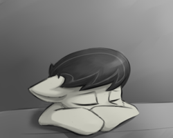 Size: 336x269 | Tagged: safe, artist:d.w.h.cn, octavia melody, earth pony, pony, eyes closed, female, mare, solo