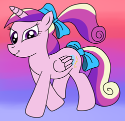 Size: 2032x1974 | Tagged: safe, artist:ced75, princess cadance, alicorn, pony, crown, female, horn, mare, multicolored mane, solo