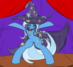 Size: 1200x1094 | Tagged: safe, artist:reiduran, derpibooru import, edit, trixie, pony, armpits, bipedal, chest fluff, performance, solo