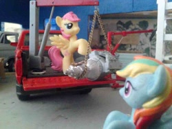 Size: 900x675 | Tagged: safe, fluttershy, rainbow dash, pegasus, pony, blind bag, diorama, scale model, toy