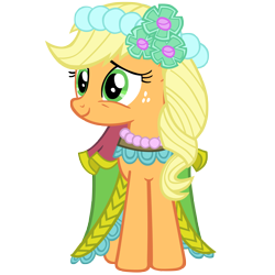 Size: 5000x5000 | Tagged: safe, artist:sapphirebeam, applejack, earth pony, pony, absurd resolution, clothes, dress