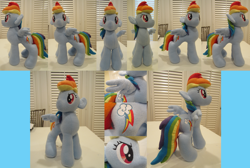 Size: 2300x1550 | Tagged: safe, artist:mylittlezombie, rainbow dash, irl, photo, plushie, solo