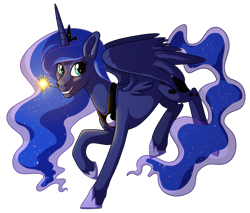 Size: 1600x1362 | Tagged: safe, artist:whisperseas, princess luna, alicorn, pony, mouth hold, simple background, solo, sparkler (firework), transparent background