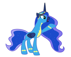 Size: 6000x4800 | Tagged: safe, artist:baronbronie, princess luna, alicorn, pony, absurd resolution, clothes, goggles, simple background, solo, transparent background, vector, wonderbolts uniform