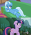 Size: 1280x1436 | Tagged: safe, derpibooru import, edit, edited screencap, screencap, trixie, twilight sparkle, unicorn twilight, unicorn, magic duel, road to friendship, blushing, draw me like one of your french girls, female, lesbian, shipping, shipping domino, twixie