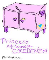 Size: 444x540 | Tagged: safe, artist:beckiergb, princess cadance, furniture, mi amore credenza, objectification, pun, visual pun