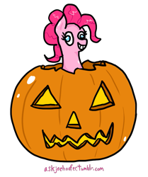 Size: 739x882 | Tagged: safe, artist:joehoofer, pinkie pie, earth pony, pony, 30 minute art challenge, halloween, holiday, jack-o-lantern, pumpkin