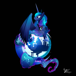 Size: 800x800 | Tagged: safe, artist:ii-art, princess luna, alicorn, pony, female, horn, mare, shirt design, solo