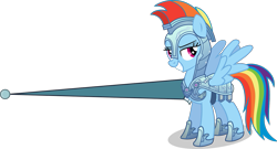 Size: 1417x764 | Tagged: safe, artist:canon-lb, rainbow dash, pegasus, pony, absurd resolution, armor, bedroom eyes, crystal guard armor, grin, jousting, lance, looking at you, simple background, smiling, smirk, spread wings, transparent background, vector
