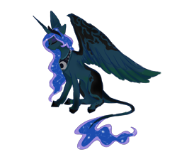 Size: 7000x6000 | Tagged: safe, artist:kleanestkid, princess luna, alicorn, classical unicorn, pony, absurd resolution, leonine tail, solo