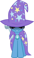 Size: 2400x4084 | Tagged: safe, artist:outlaw4rc, derpibooru import, trixie, pony, unicorn, no second prances, clothes, female, mare, simple background, solo, transparent background, trixie's cape, trixie's hat, vector