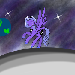 Size: 1500x1500 | Tagged: safe, artist:spitfirekat, princess luna, alicorn, pony, crying, s1 luna, solo