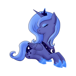 Size: 700x700 | Tagged: safe, artist:eliizadesu, princess luna, alicorn, pony, eyes closed, prone, s1 luna, simple background, solo, transparent background