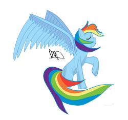 Size: 588x551 | Tagged: safe, artist:sintakhra, rainbow dash, pegasus, pony, blue coat, female, mare, multicolored mane