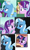 Size: 1424x2368 | Tagged: safe, derpibooru import, edit, edited screencap, screencap, starlight glimmer, trixie, twilight sparkle, pony, unicorn, no second prances, counterparts, female, horn size, magical trio, mare, size comparison, size difference, twilight's counterparts