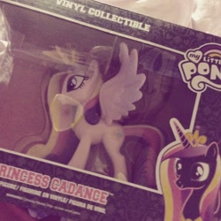 Size: 1208x1208 | Tagged: safe, princess cadance, alicorn, pony, crown, female, funko, horn, mare, multicolored mane, solo, toy