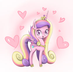 Size: 1770x1740 | Tagged: dead source, safe, artist:beefcrow, princess cadance, alicorn, pony, cute, heart, looking at you, open mouth, solo, watermark