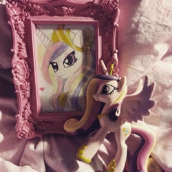 Size: 1827x1827 | Tagged: safe, princess cadance, alicorn, pony, crown, female, funko, horn, mare, multicolored mane, solo, toy