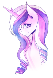 Size: 1249x1815 | Tagged: safe, artist:cristate, princess cadance, alicorn, pony, bust, female, mare, solo