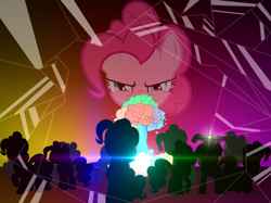 Size: 454x340 | Tagged: safe, pinkie pie, earth pony, pony, too many pinkie pies, fourth wall, fun fun fun, xk-class end-of-the-world scenario