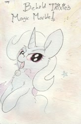 Size: 696x1061 | Tagged: safe, artist:slightlyshade, derpibooru import, trixie, pony, unicorn, female, mare, solo, traditional art