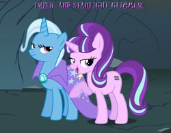 Size: 888x694 | Tagged: safe, derpibooru import, starlight glimmer, trixie, pony, unicorn, caption, female, mare