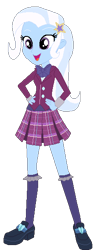 Size: 212x556 | Tagged: safe, artist:cleofine123, derpibooru import, trixie, equestria girls, friendship games, alternate universe, clothes, crystal prep academy uniform, school uniform, simple background, solo, transparent background