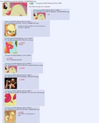 Size: 1008x1263 | Tagged: safe, apple bloom, applejack, big macintosh, earth pony, pony, /mlp/, 4chan, apple, male, stallion, the big lebowski, walter sobchak